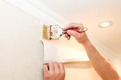 Pose de papier peint à Ranchal — revêtements muraux et toiles de verre